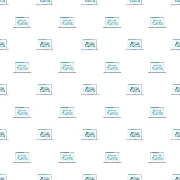 Senior study seamless pattern with educational laptops Stockillustratie