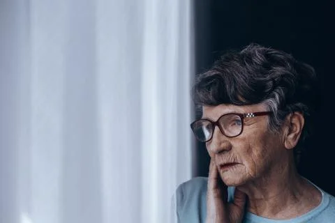 Senior suffering from depression Stock-Fotos