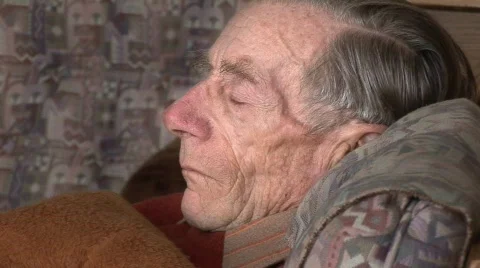 Senior taking after lunch nap Stock Footage 415232