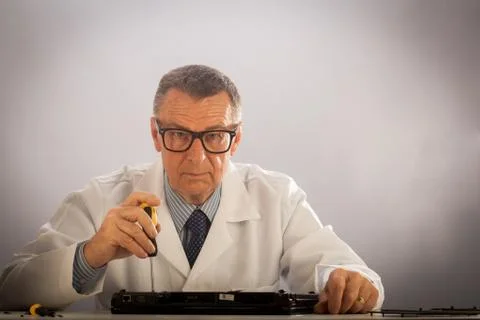 Senior technician Stock Photos