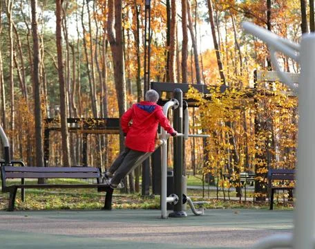 Senior training Fotos Stock