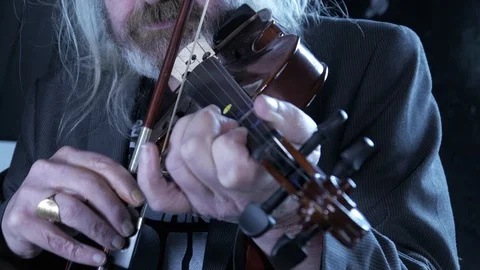Senior violin player Stock Footage 111547643
