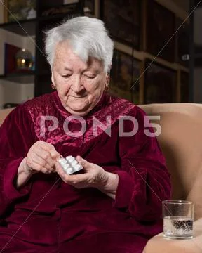 Senior Woman With Pills