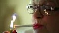 Senior woman smoking a cigarette HD Footage