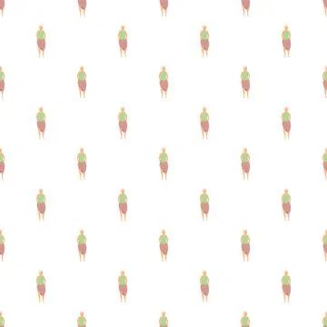 Senior woman standing in repeat pattern background Illustrazione stock