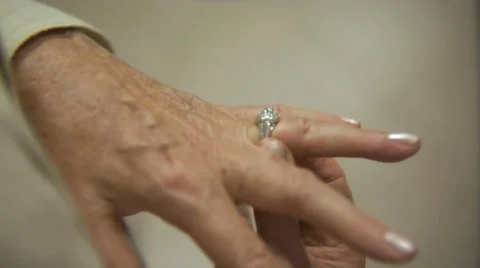Senior woman's hand. Stock Footage 965914