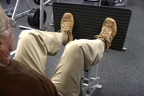 Senior Working Out Stock Footage 618942