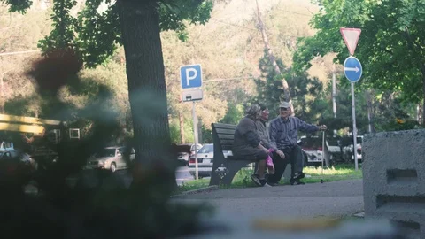 Seniors conversation Stock Footage 108556618