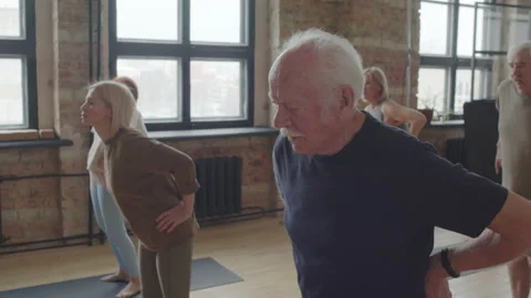 Seniors Doing Exercise for Pelvis Stock Footage 172524157
