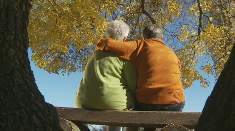 Seniors looking back to camera Stock Footage 279191