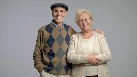 Seniors looking at the camera and smiling Stock Footage 77224544
