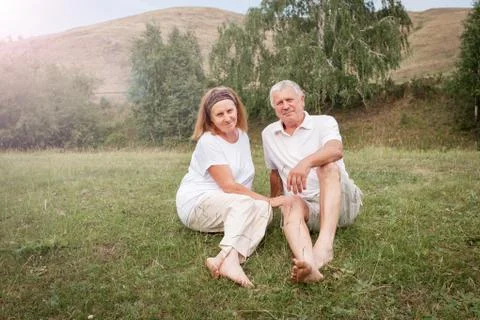Seniors at summer Stock Photos