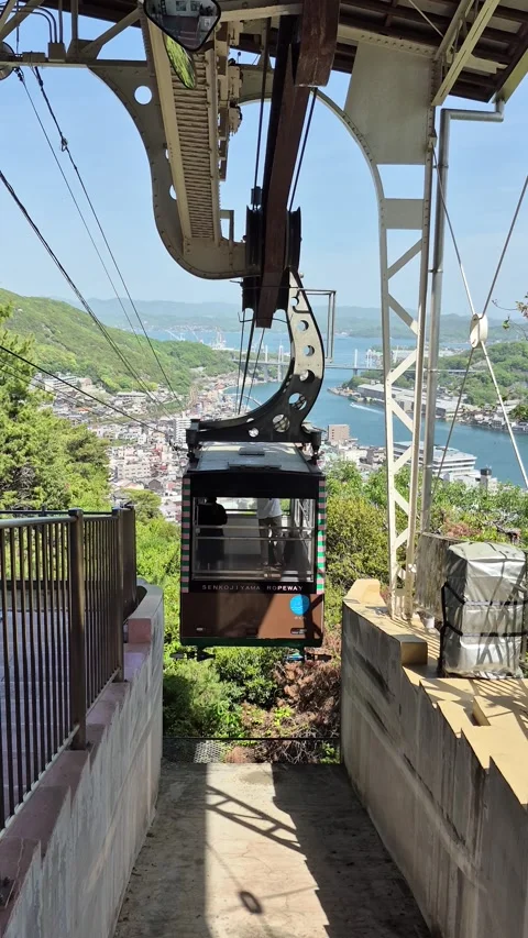 Senkoji Ropeway cable car 스톡 동영상 338314525