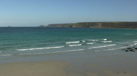 Sennen cove waves Vídeo Stock 530327