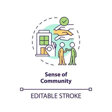 Sense of community concept icon Stock Illustration