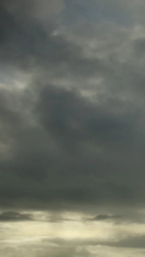 Sense of foreboding: turbulent pre-storm clouds Stock Footage 238616810