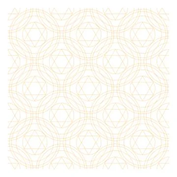 A senseless Golden pattern isolated on a white background. Stock Illustration