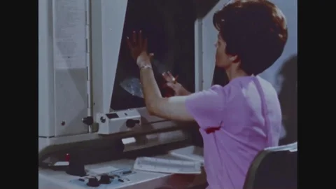 Sensing machine measures the temperature of sun - 1969 Stock Footage 90451332