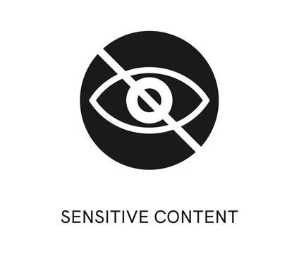 Sensitive content, censored data icon or pictogram Stock Illustration