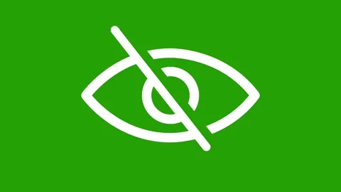 Sensitive Content Eye Icon Animation on Green Screen Background, Stock Footage 309542833