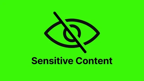 Sensitive Content Eye Icon Animation on Green Screen Background, Stock Footage 309543249