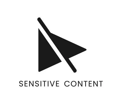 Sensitive content, hidden material icon or symbol Stock Illustration