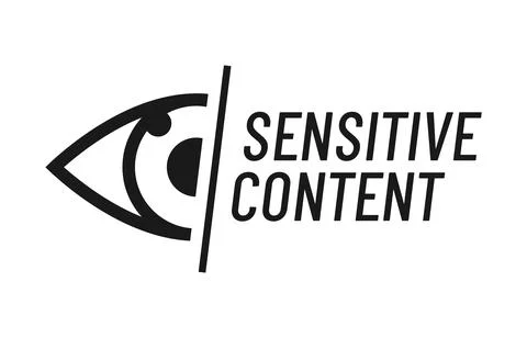Sensitive content, hidden material icon Stock Illustration