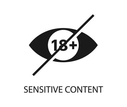 Sensitive content, hidden material icon Stock Illustration