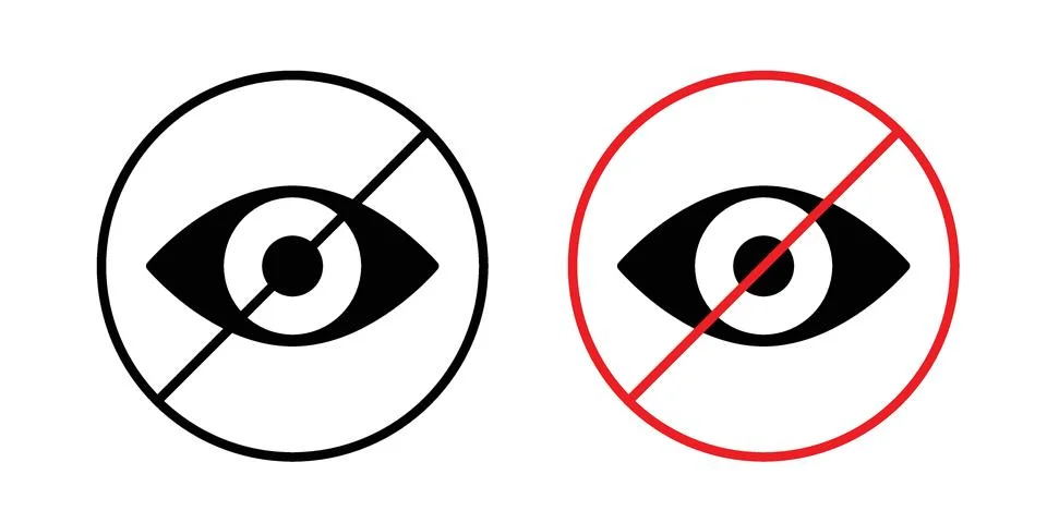 Sensitive content icon black vector isolated on white Stock Illustration