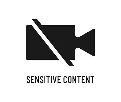 Sensitive content, restricted material icon Stock Illustration