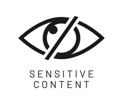 Sensitive content, restricted media icon or sign Stock Illustration