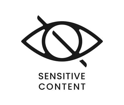 Sensitive content, restricted media icon or symbol Stock Illustration