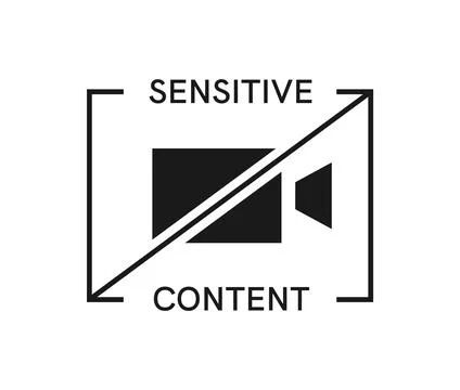 Sensitive content, restricted media icon or sign Stock Illustration