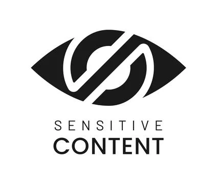 Sensitive content, restricted photo icon or symbol Stock Illustration