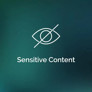 Sensitive content warning icon. Eye vector sensitive content explicit porn photo Stock Illustration