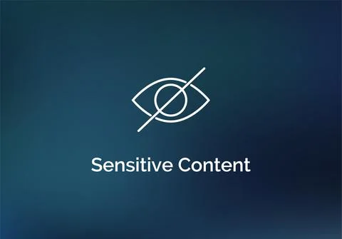 Sensitive content warning icon. Eye vector sensitive content explicit porn photo Stock Illustration
