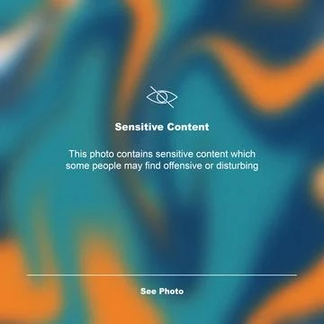 Sensitive content warning related to fake news and its implications in society Ilustração Stock