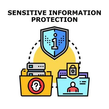 Sensitive information protection system security concept Stock Illustration