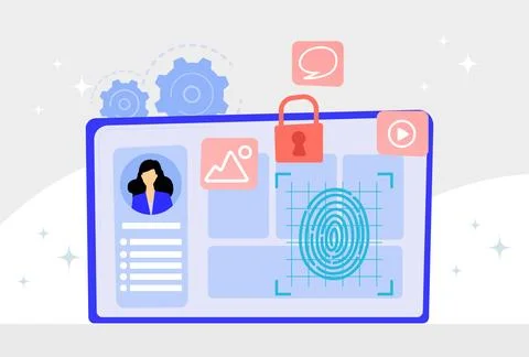 Sensitive Personal Data Concept Illustration Illustrazione stock