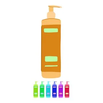 Sensitive shampoo baby vector cartoon graphic Stock-Illustration