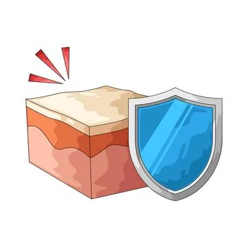 Sensitive skin illustration Stock Illustration