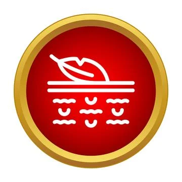 Sensitive skin protection icon with floating leaf Stock Illustration