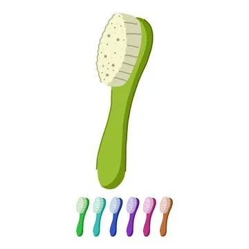 Sensitive soft baby brush vector cartoon graphic Stock Illustration