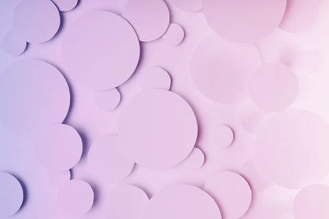 Sensitive tender abstract geometric texture of paper circles in soft light an Stock Photos