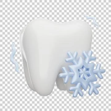 Sensitive tooth 3D icon Stock Illustration