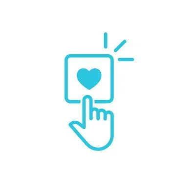 Sensitive touch area icon, clicking finger. Isolated on white background. F.. Stock Illustration