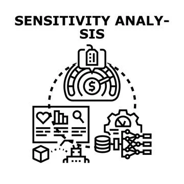 Sensitivity analysis evaluating system business risks Stock Illustration