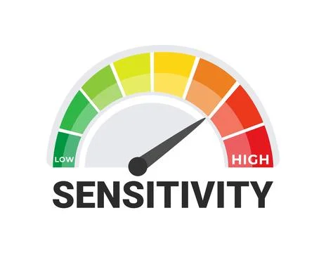 Sensitivity Measurement Dashboard Vector Illustration with a Gradient Scale from Stock-Illustration