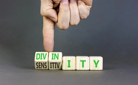 Sensitivity or divinity symbol. Concept words Sensitivity or Divinity on wo.. Fotos de archivo