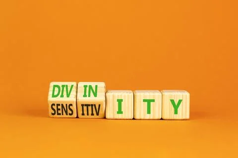 Sensitivity or divinity symbol. Concept words Sensitivity or Divinity on wo.. Fotos de archivo